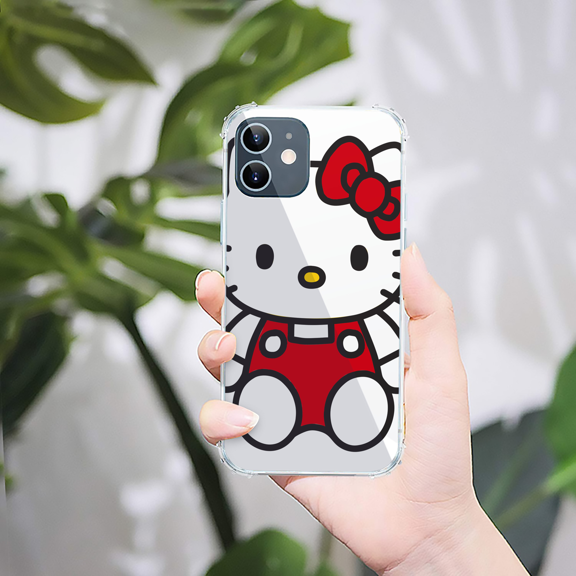 （画像用） Hello Kitty ハローキティ 【iPhone 12シリーズ対応】透明スマホケース（クリアソフトケース）